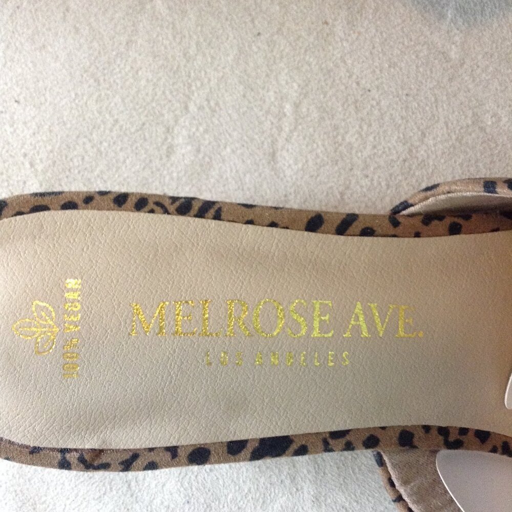 NWOT Melrose Ave; LA Vegan Spotted Print Slides, "11", Bohemian Chic, Comfort - Picture 3 of 6